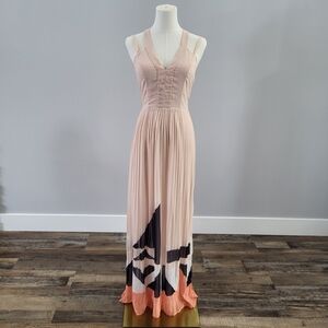 French Connection Chiffon Maxi Dress Flowy Occasion Dress Size 2